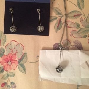Swarovski necklace and earrings